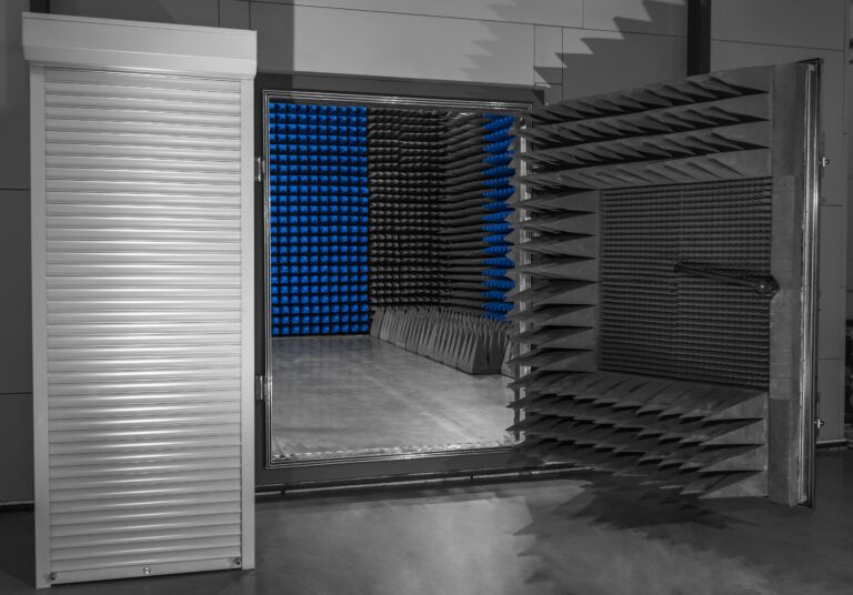 Entrance,To,The,Anechoic,Shielded,Chamber.,Chamber,With,Soundproof,Walls.